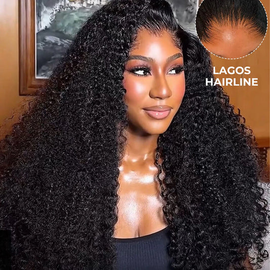 Human Hair Wigs For Women Brazilian 360 PrePlucked 13x4 Lace Glueless Kinky Curly Wigs 400 High Density 13x6 HD Lace Frontal Wig
