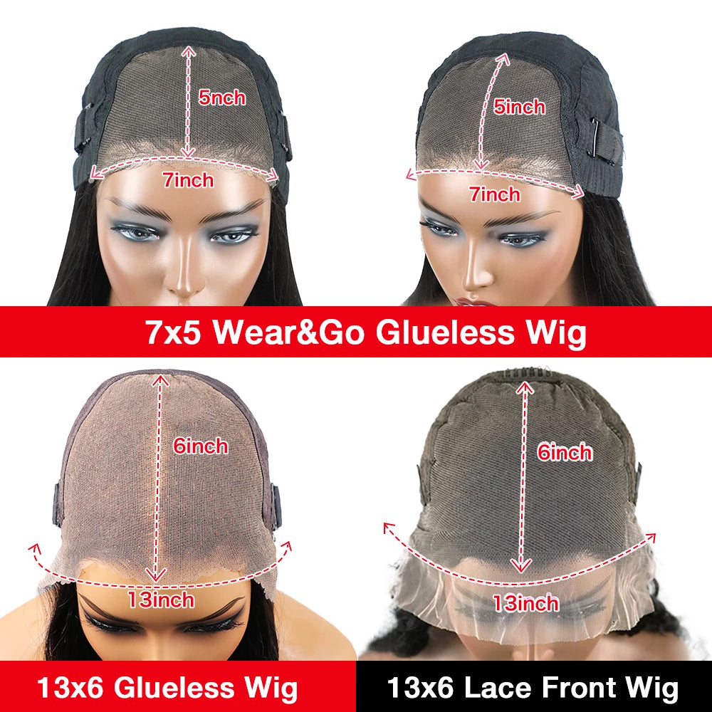Glueless Wig Human Hair Ready To Wear Water Wave 13x6 HD Lace Frontal Human Hair Wigs Curly Lace Front Human Hair Wig PrePlucked