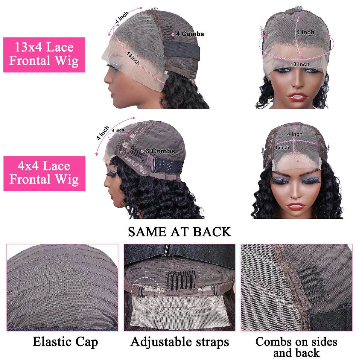 Brazilian Short Bob 100% Human Hair 13x4 Lace Frontal Human Hair Deep Wave 4x4 Lace Front Curly 5x5 Lace Closure Wigs For Women
