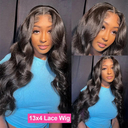 30 38Inch Hd Transparent Lace Frontal Wig 13x4 Body Wave Human Hair Wigs For Black Women Glueless Wigs Loose Deep Wavy Hair