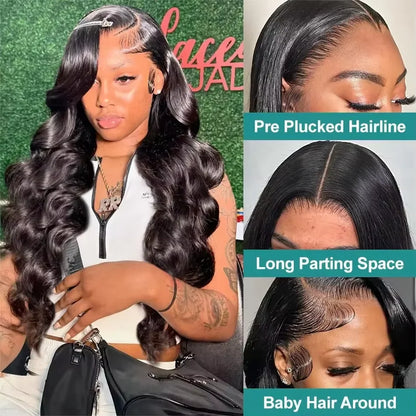 HD Lace Wig 13x6 Human Hair Body Wave Human Hair Wigs 13X4 Lace Front Human Hair Wig 250% Pre Plucked Body Wave Wigs Human Hair