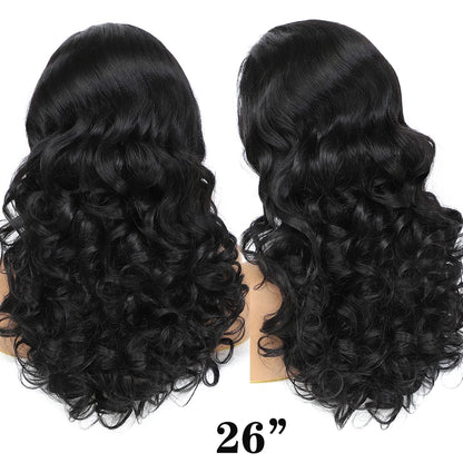 100% Double Drawn Hair Bouncy Curly 13x4 HD Lace Frontal Wig 250 Density Glueless Wear And Go Loose Body Wave Lace Closure Wigs