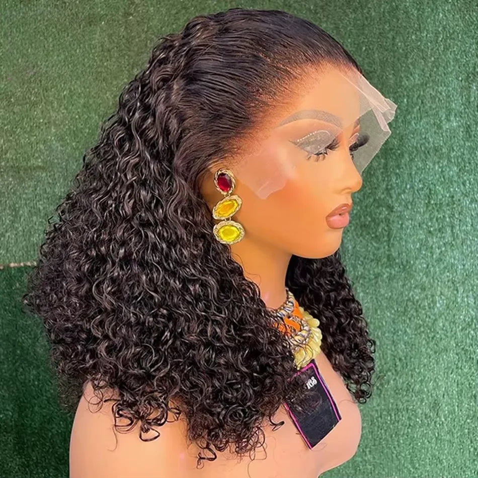 Brazilian Short Bob 100% Human Hair 13x4 Lace Frontal Human Hair Deep Wave 4x4 Lace Front Curly 5x5 Lace Closure Wigs For Women