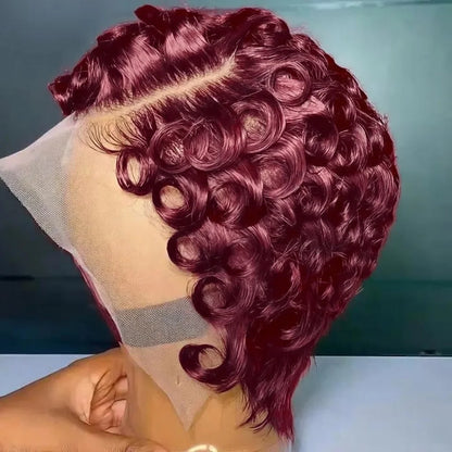 Women's Curly Human Hair Wig 13x4 Lace Frontal with Baby Hair Natural Looking Hair Replacement System
