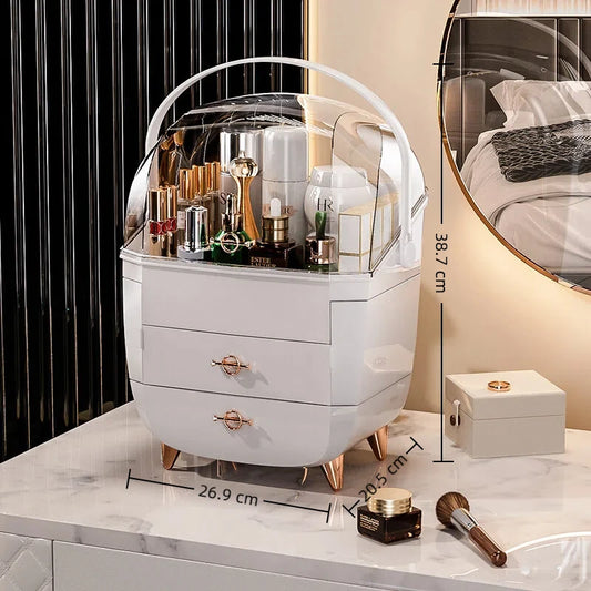 Cosmetics Storage Box Large Makeup Organizer Drawers Waterproof Dustproof Jewelry Organizer Home Skincare Display Cases