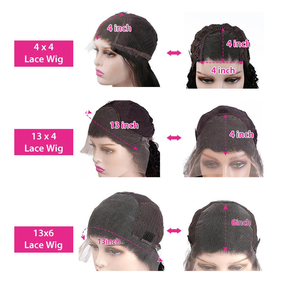 250% 360 Full Lace 13x6 HD Lace Frontal Wig for Women 13x4 Frant Silky Straight Remy Human Hair Dark Black Glueless Pre Plucked