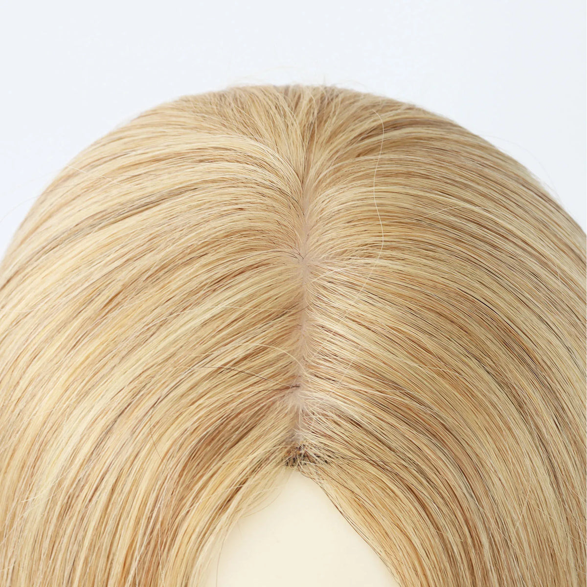 #27 Honey Blonde Human Hair Wig for Women 6x6inch Silk Top Wig with PU Around Real Virgin Hair Elastic Net Soft Medical Wig