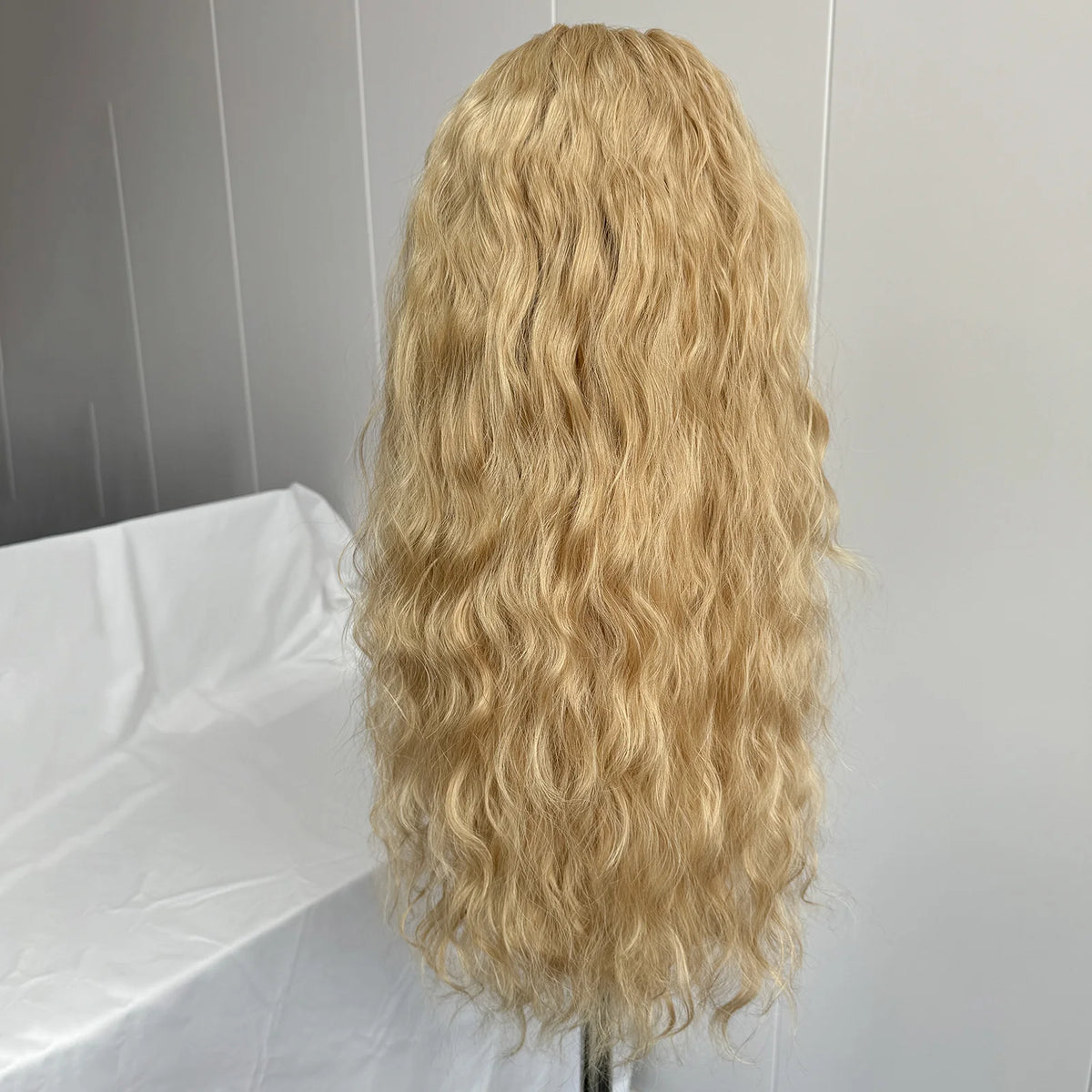 Long Blonde Highlight Natural Wave Long Curly Wavy 13X4 Lace Front Wigs for Women Honey Blonde Mixed 613 Colored Synthetic Hair