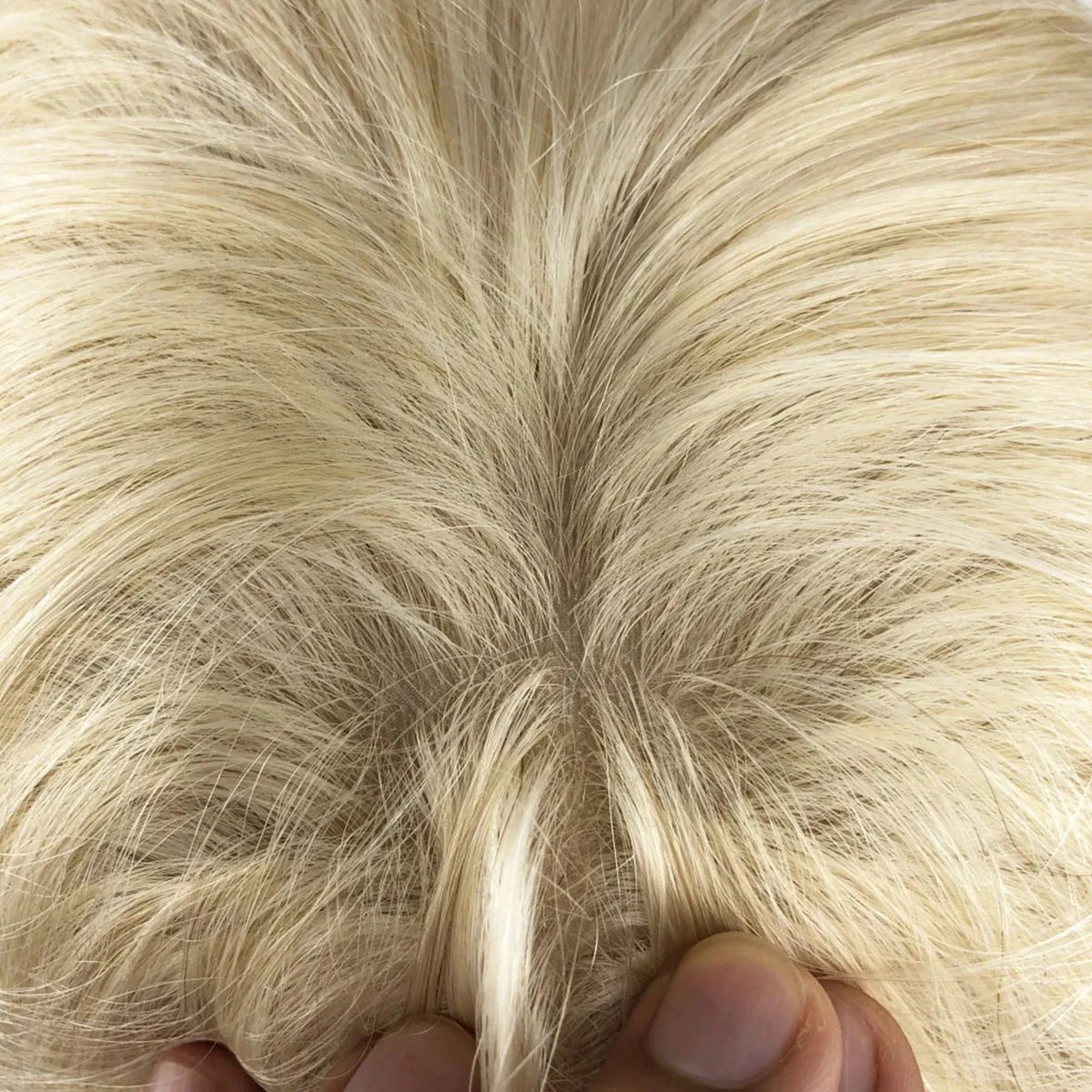 Deep Wave  613 Light Blonde Virgin Brazilian Human Hair Wig 5x5 Silk Top Closure Wig with Baby Hair Silk Base Curly Hair Wig