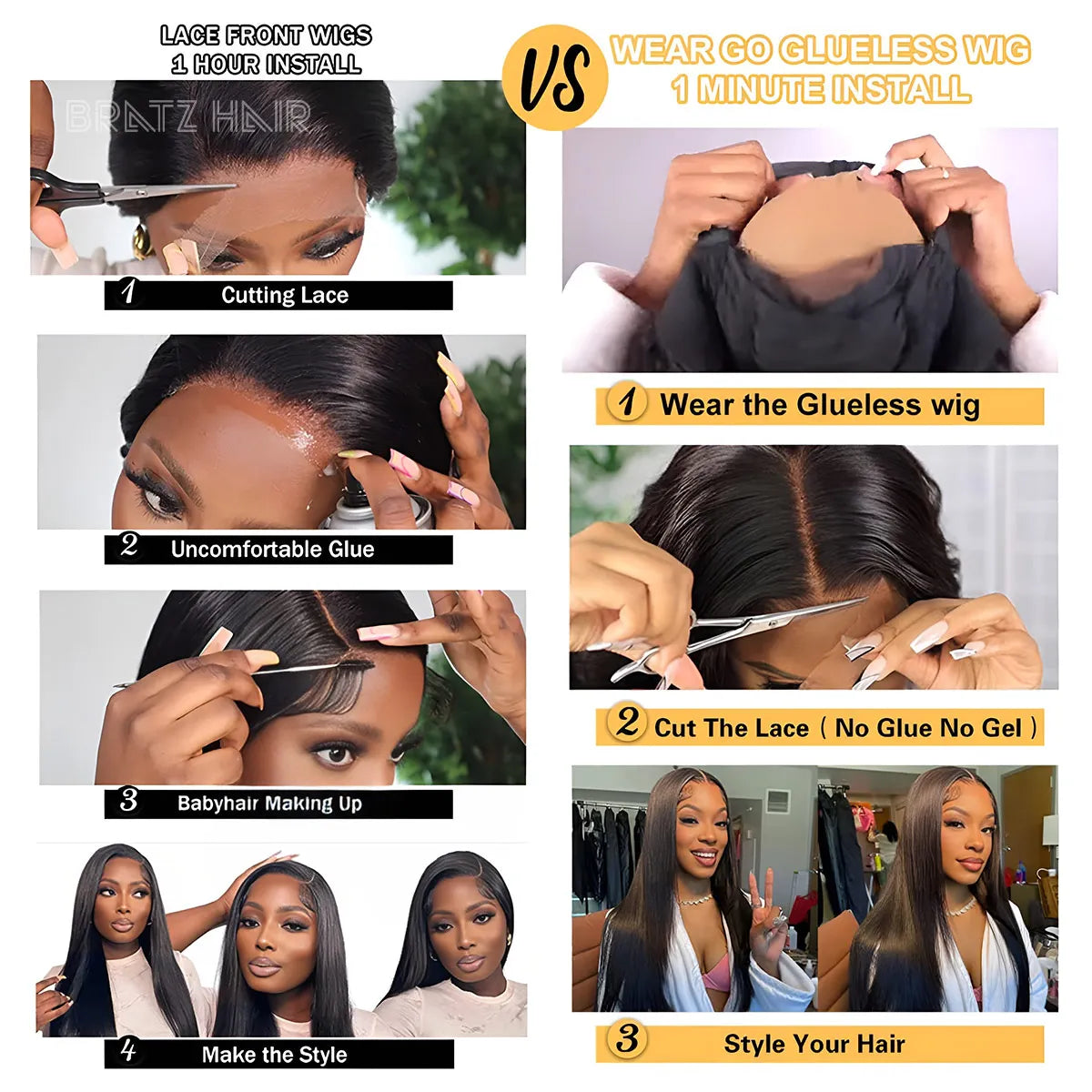 Human Hair Ombre Black Brown Deep Wave Wig Ready to Wear 13x4 HD Lace Front Glueless Wig for Woman T1B/4 Colored Deep Wave Wigs