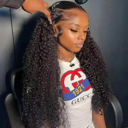 38Inch 13x6 HD Human Hair Lace Frontal Wigs Water Curly Natural Baby Hair 13X4 Loose Deep Wave Brazilian For Women 200 Density