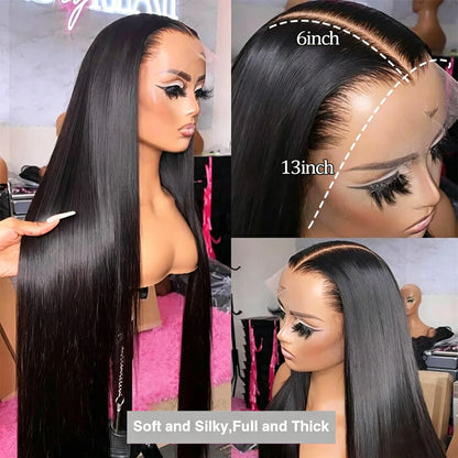 32Inch Straight Human Hair Wigs 13x4 13x6 HD Lace Frontal Wigs For Women Glueless Bone Straight Lace Front Human Hair Wigs
