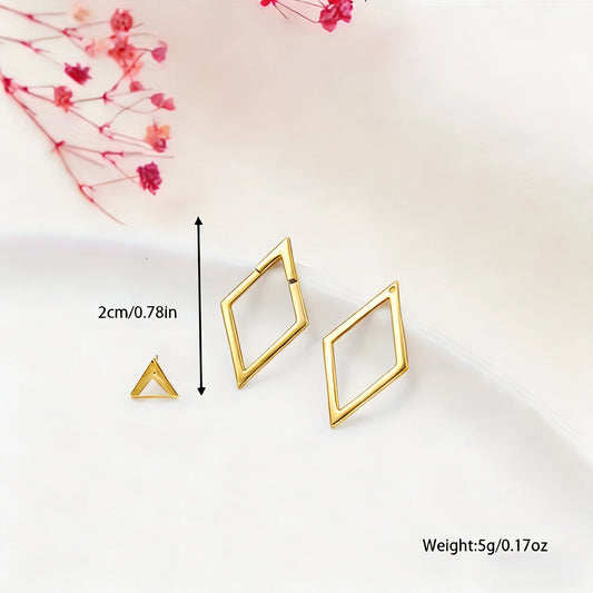 1 pair of earrings hanging after installation, paired with personalized, fashionable, and elegant earrings