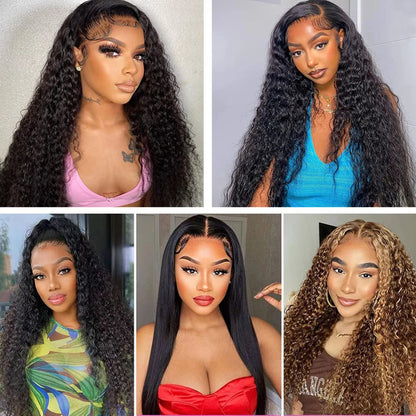 15A Deep Wave Bundles Human Hair 100% Real Human Hair Unprocessed Brazilian Virgin Hair Deep Wave Human Hair Weave Bundles