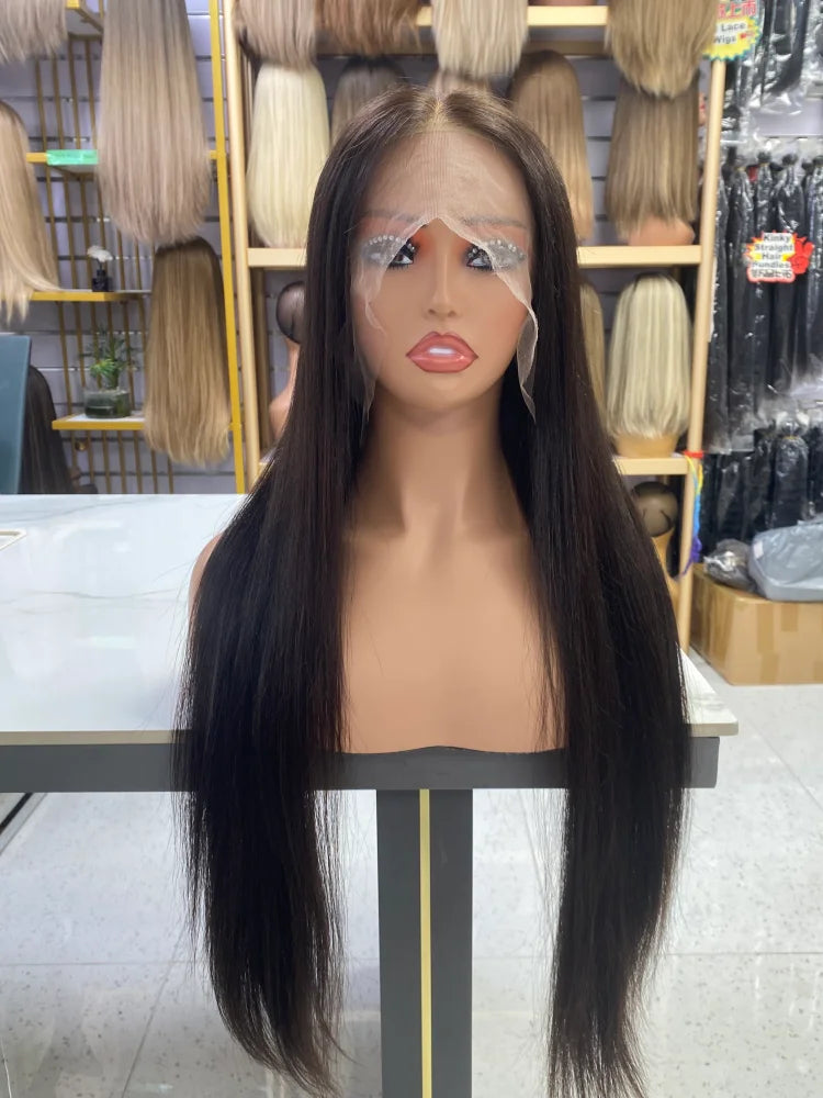 HD Lace Frontal Wig Pre-plucked Invisible Hair Knots 100% Raw Human Hair Natural Hairline Full Density Natural Looking