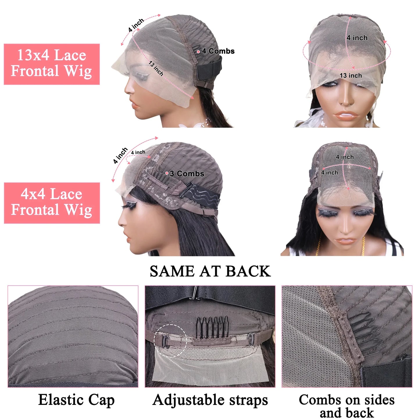 4x4 HD Lace Frontal Short Bob Wig Bone Straight Human Hair Wigs 100% 13x4 Lace Frontal Wig Real Pre Plucked Brazilian For Women