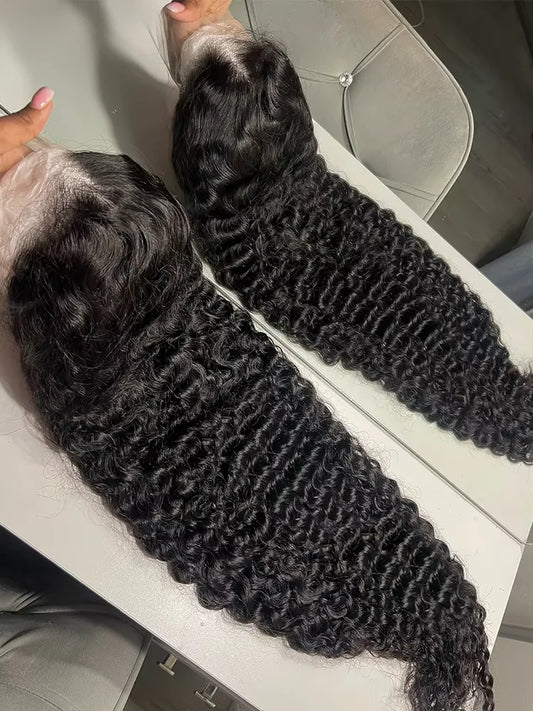 38Inch 13x6 HD Human Hair Lace Frontal Wigs Water Curly Natural Baby Hair 13X4 Loose Deep Wave Brazilian For Women 200 Density