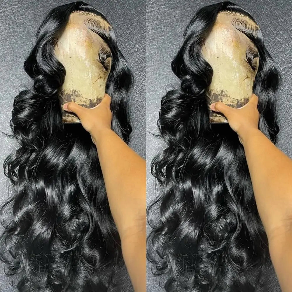 30 38Inch Hd Transparent Lace Frontal Wig 13x4 Body Wave Human Hair Wigs For Black Women Glueless Wigs Loose Deep Wavy Hair