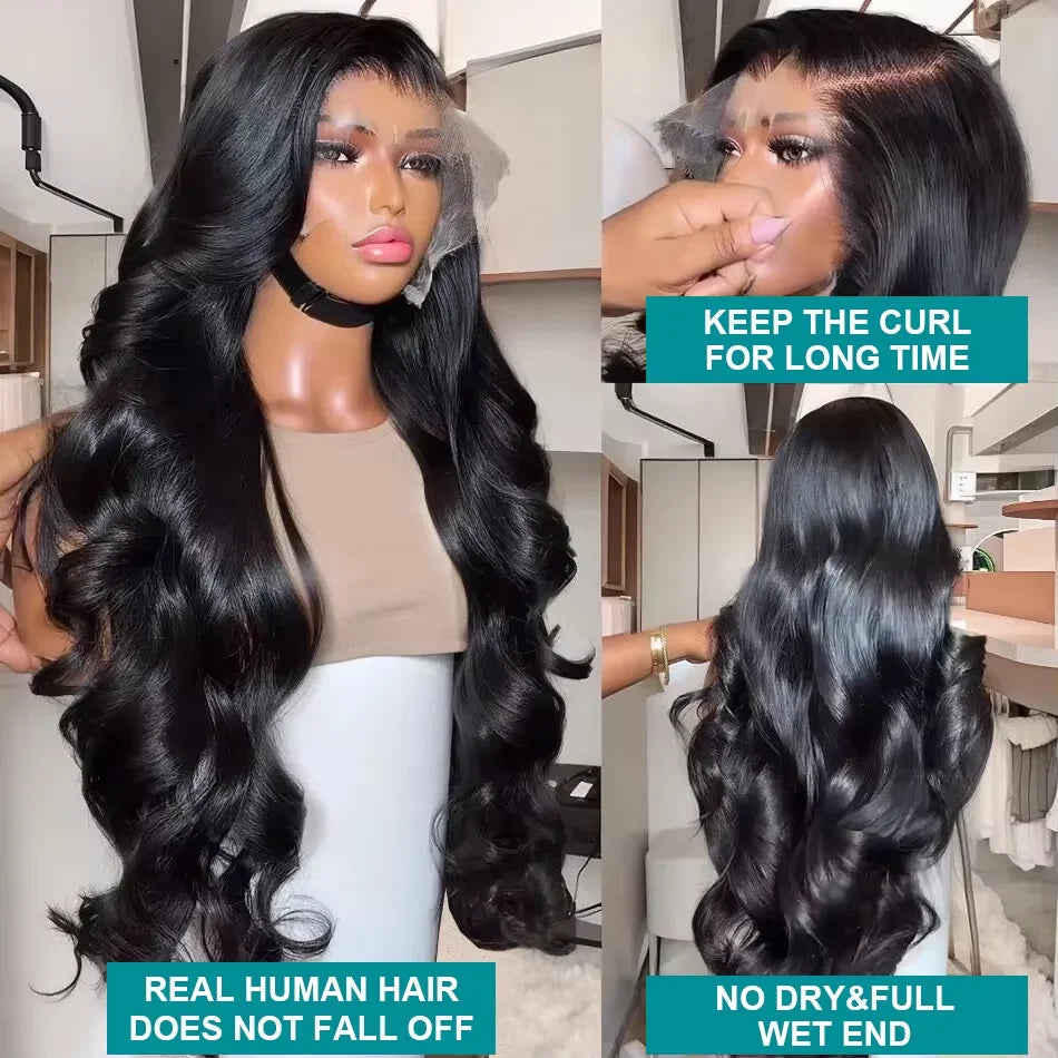 HD Lace Wig 13x6 Human Hair Body Wave Human Hair Wigs 13X4 Lace Front Human Hair Wig 250% Pre Plucked Body Wave Wigs Human Hair
