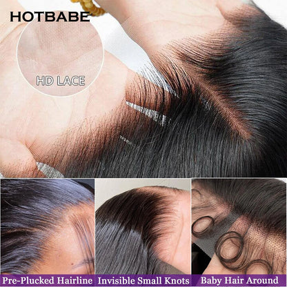 Real HD Lace Frontal Wig Glueless Wigs Human Hair Wig For Woman 13×4 HD Lace Melt Skins Silky Straight 4×4/5×5 HD Lace Front Wig