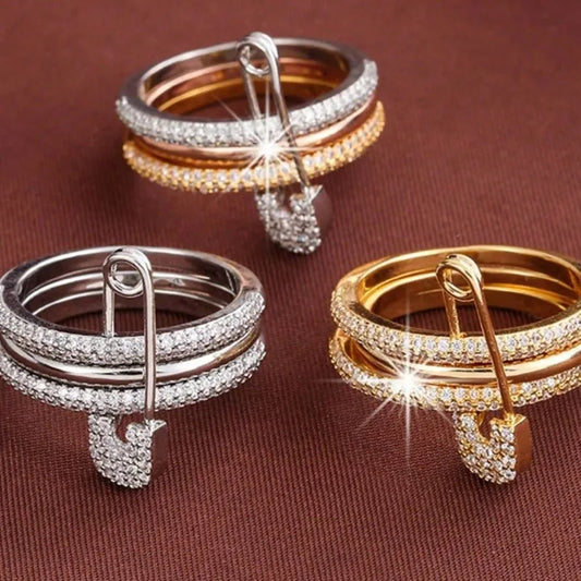 Gold Rings for Women Non Tarnish, 14k Gold Plated Dainty Stacking Cubic Zirconia Thumb Rings, Knuckle Women Rings Set Jewelry