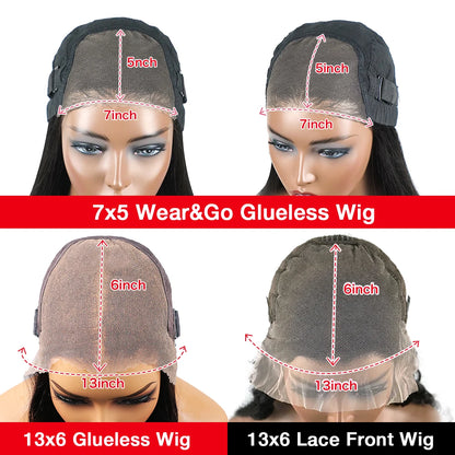 Glueless Wig Human Hair Ready To Wear Water Wave 13x6 HD Lace Frontal Human Hair Wigs Curly Lace Front Human Hair Wig PrePlucked