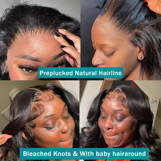 HD Lace Wig 13x6 Human Hair Body Wave Human Hair Wigs 13X4 Lace Front Human Hair Wig 250% Pre Plucked Body Wave Wigs Human Hair