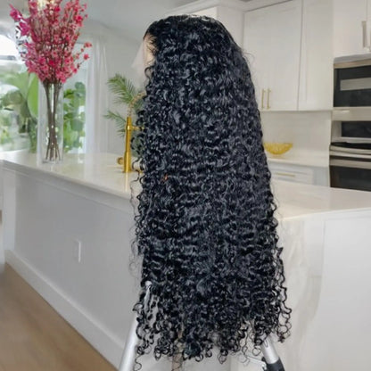 Kinky Curly HD Full Lace Frontal 13X4X1 Wig For Black Women Mother Gifts Preplucked With Baby Hair Heat Resistant Fiber Soft