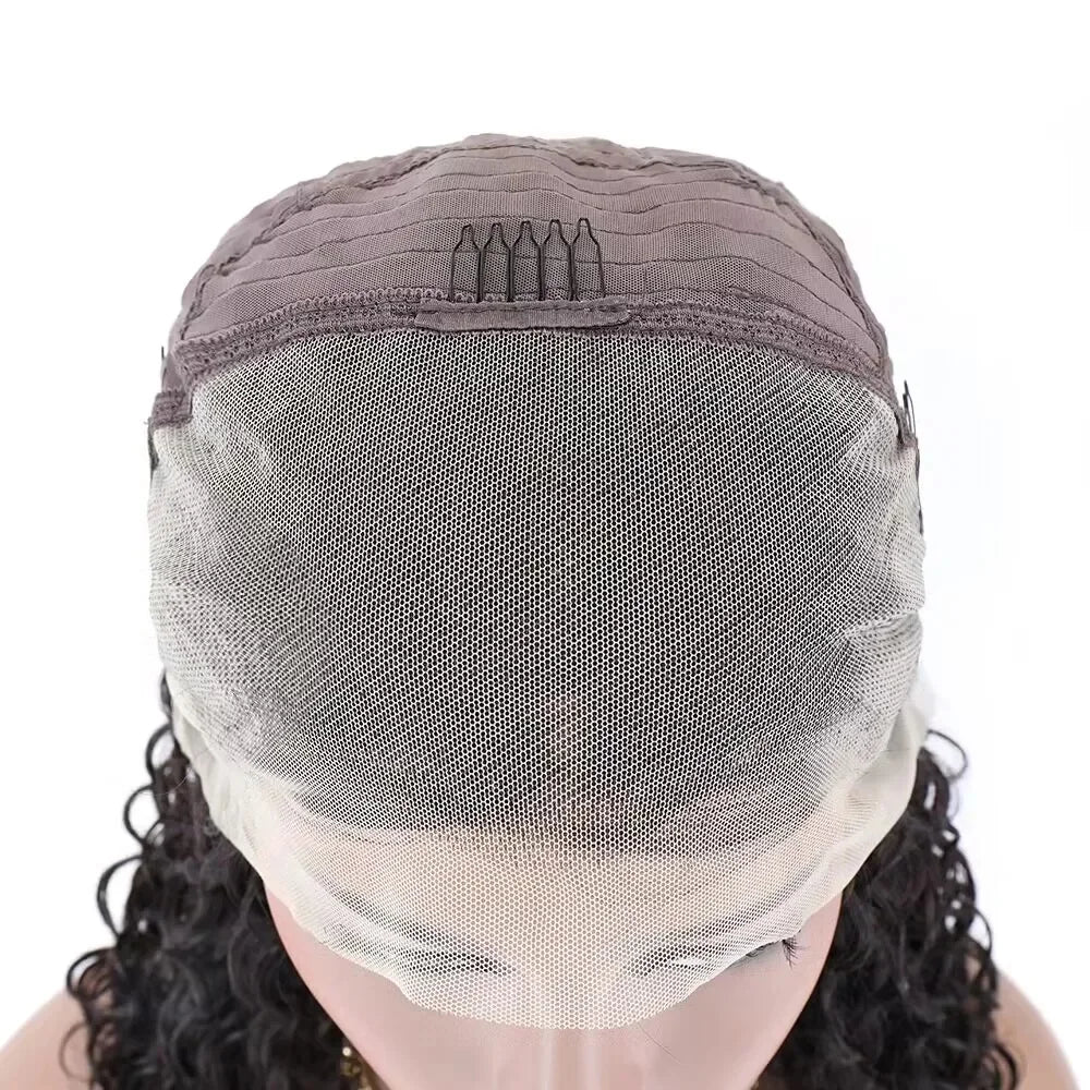 Women's Curly Human Hair Wig 13x4 Lace Frontal with Baby Hair Natural Looking Hair Replacement System