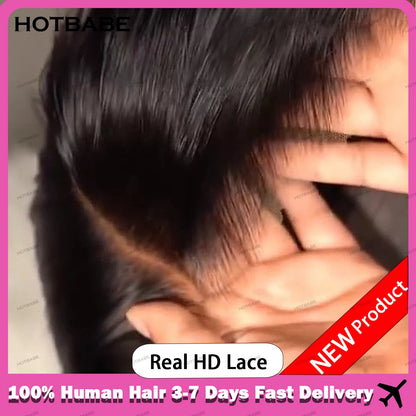 Real HD Lace Frontal Wig Glueless Wigs Human Hair Wig For Woman 13×4 HD Lace Melt Skins Silky Straight 4×4/5×5 HD Lace Front Wig