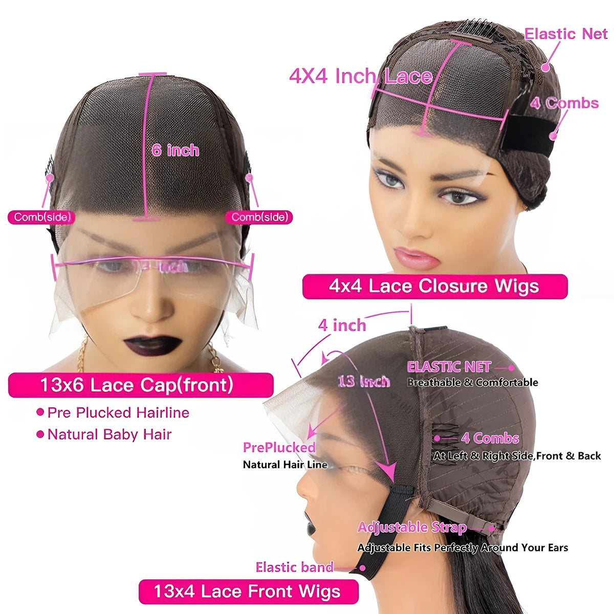 Human Hair Ombre Black Brown Deep Wave Wig Ready to Wear 13x4 HD Lace Front Glueless Wig for Woman T1B/4 Colored Deep Wave Wigs