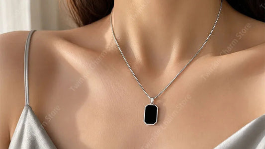 Necklaces Exquisite Minimalist Square Pendant Choker Chains Fashion Necklace For Women Jewelry Party Gifts Подвеска На Шею