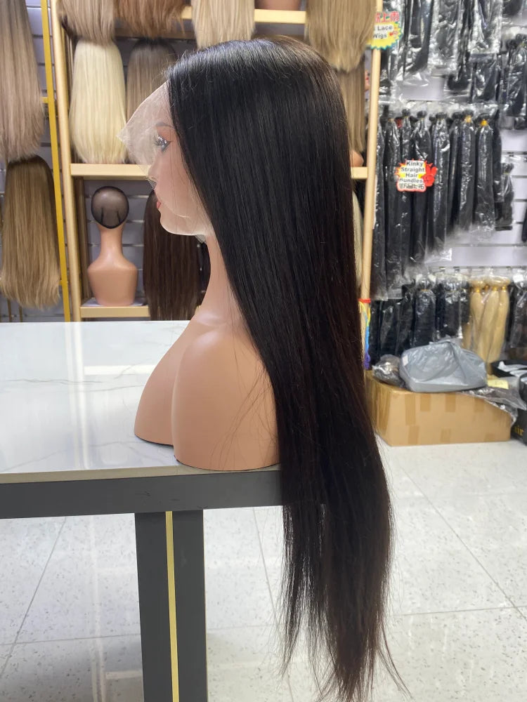 HD Lace Frontal Wig Pre-plucked Invisible Hair Knots 100% Raw Human Hair Natural Hairline Full Density Natural Looking