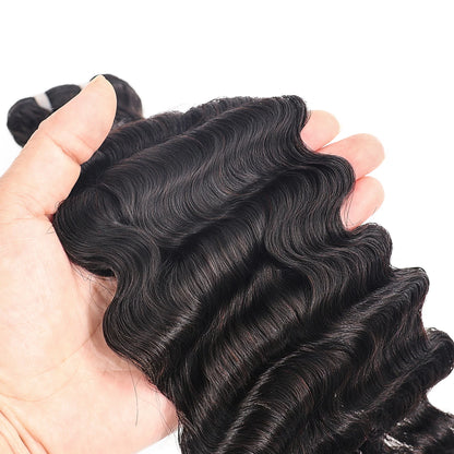15A Deep Wave Bundles Human Hair 100% Real Human Hair Unprocessed Brazilian Virgin Hair Deep Wave Human Hair Weave Bundles