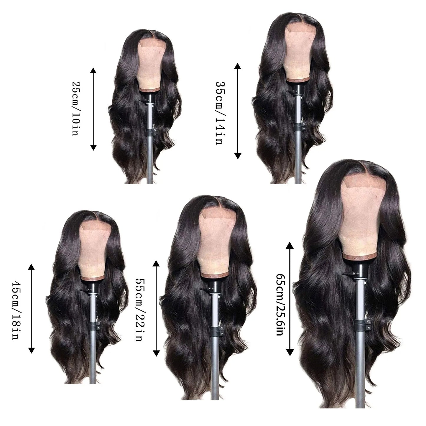 Premium Natural Black Wavy Synthetic Wig  for Women Middle Part Curly Natural Looking 22 Inch Long Full Volume
