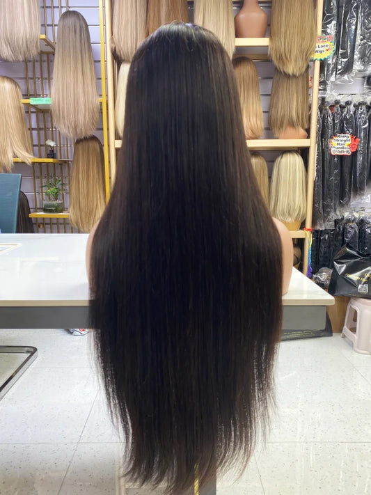 HD Lace Frontal Wig Pre-plucked Invisible Hair Knots 100% Raw Human Hair Natural Hairline Full Density Natural Looking