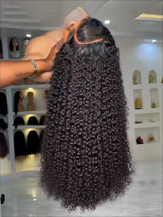 Kinky Curly HD Full Lace Frontal 13X4X1 Wigs For Black Women Mother Gifts Preplucked With Baby Hair Bleached Knots Soft Hair