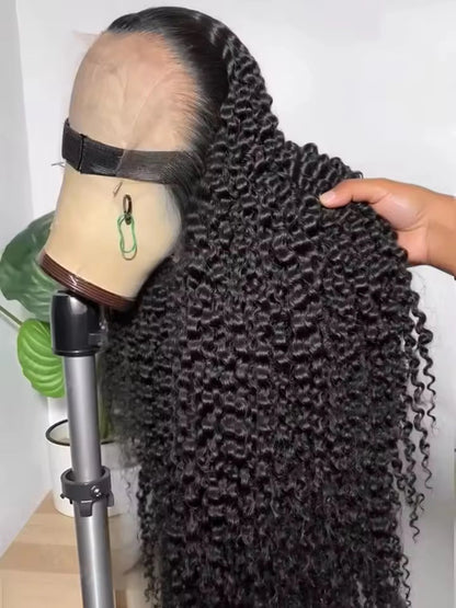 Kinky Curly HD Full Lace Frontal 13X4X1 Wigs For Black Women Mother Gifts Preplucked With Baby Hair Bleached Knots Soft Hair