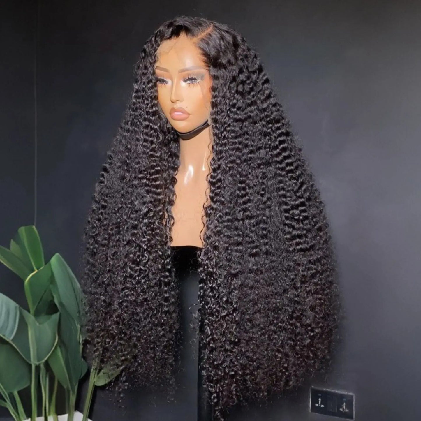 Kinky Curly HD Full Lace Frontal 13X4X1 Wig For Black Women Mother Gifts Preplucked With Baby Hair Heat Resistant Fiber Soft